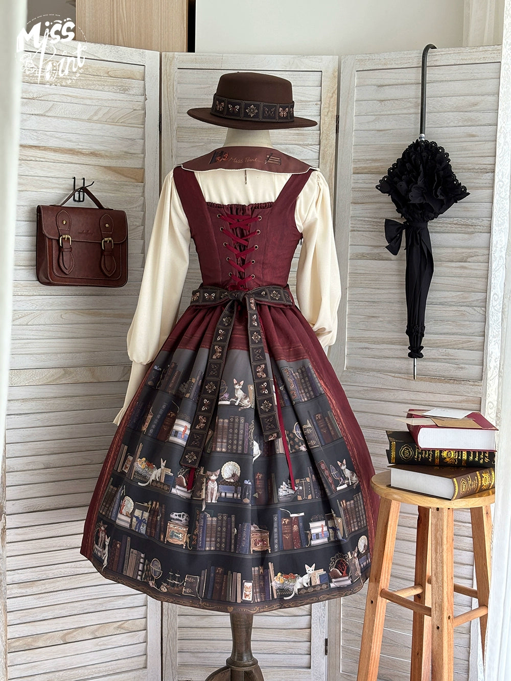 Miss Point - German Bookshelf - Classic Lolita Printed JSK Dress 44029:792971