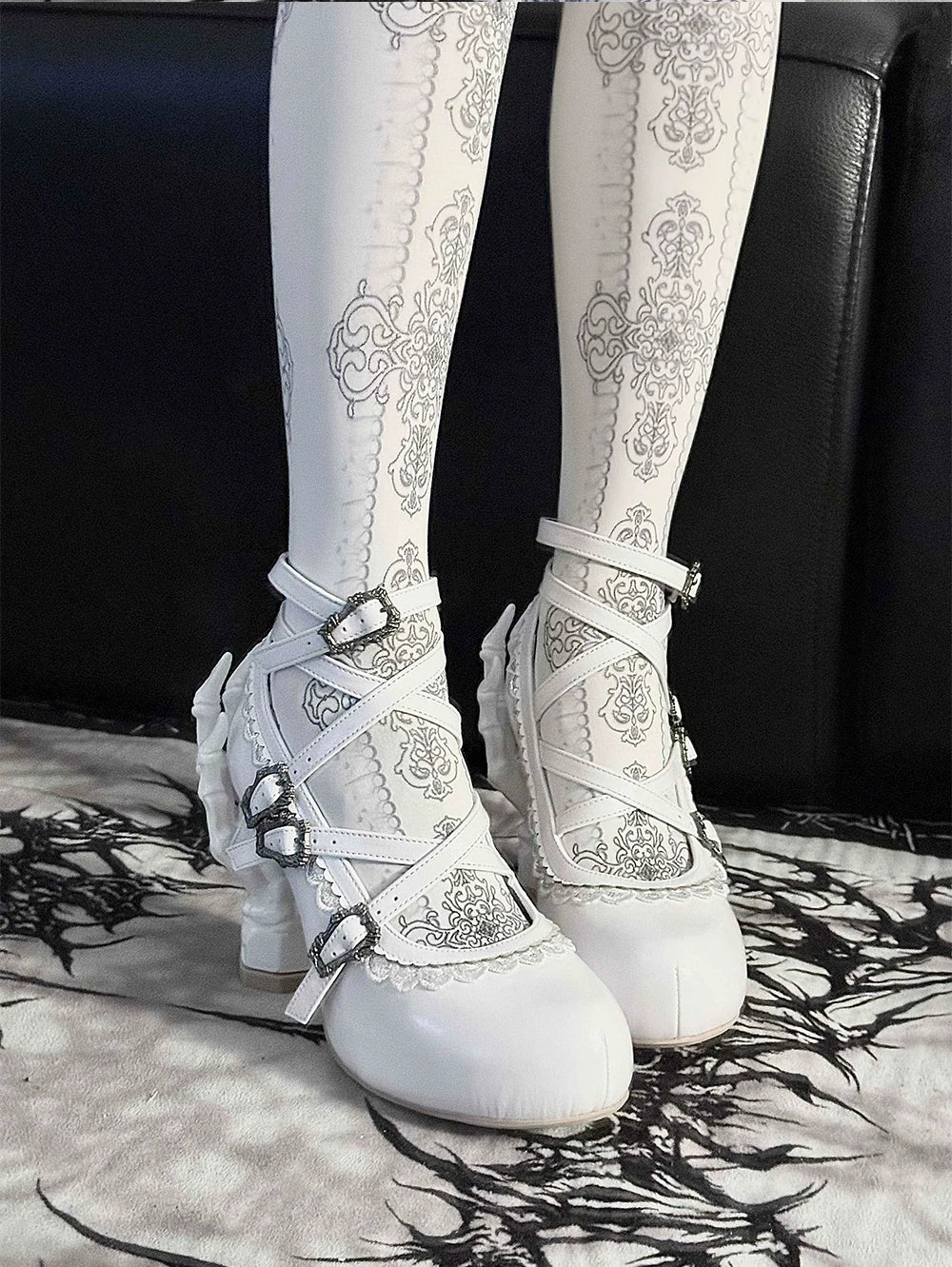 Tome of Holy Remains - Gothic Lolita Novelty Heel Shoes 45620:856305