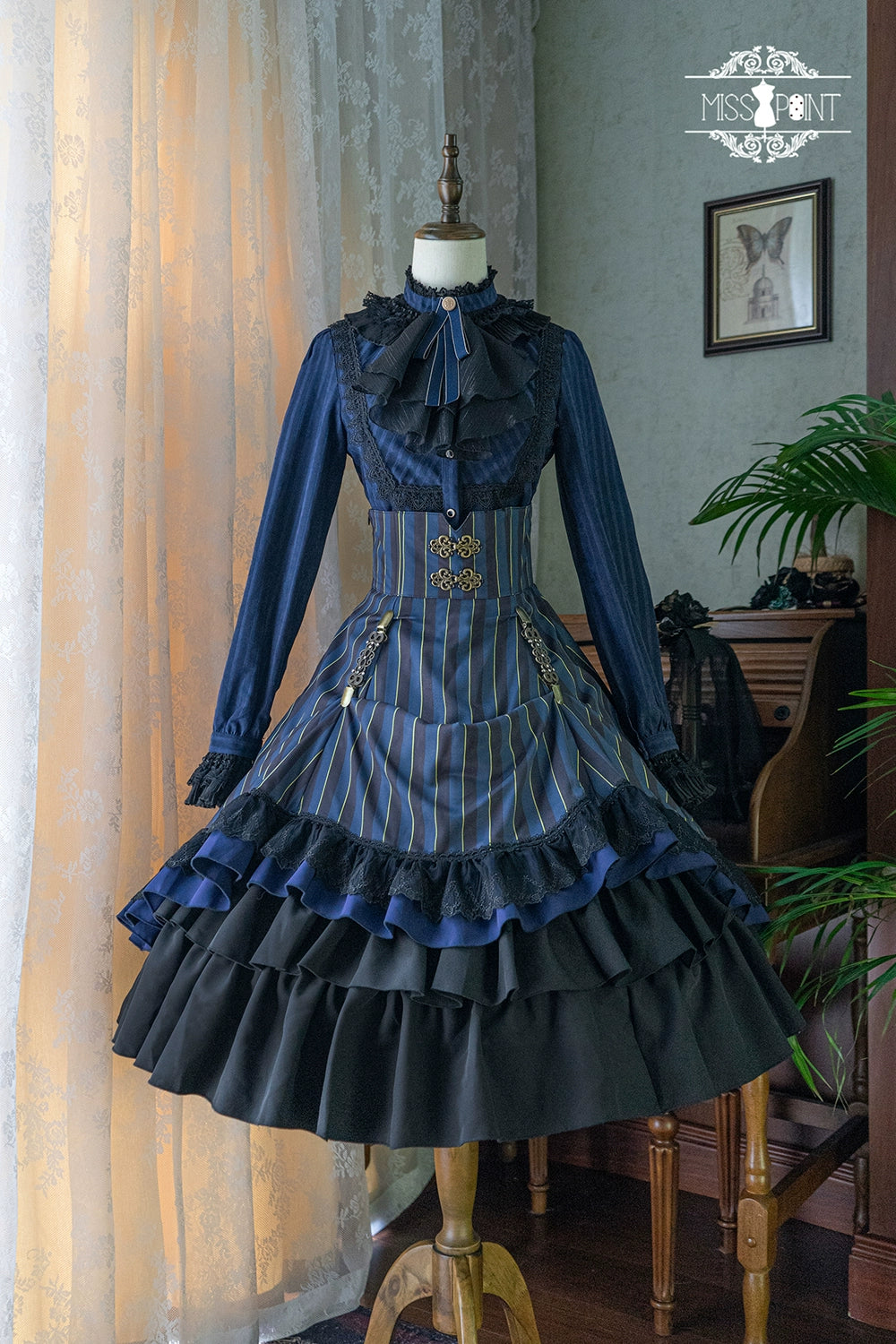 (Buyforme)Miss Point~Custom-Made Lolita Elegant Stand Collar Lolita Shirt 21546:312860