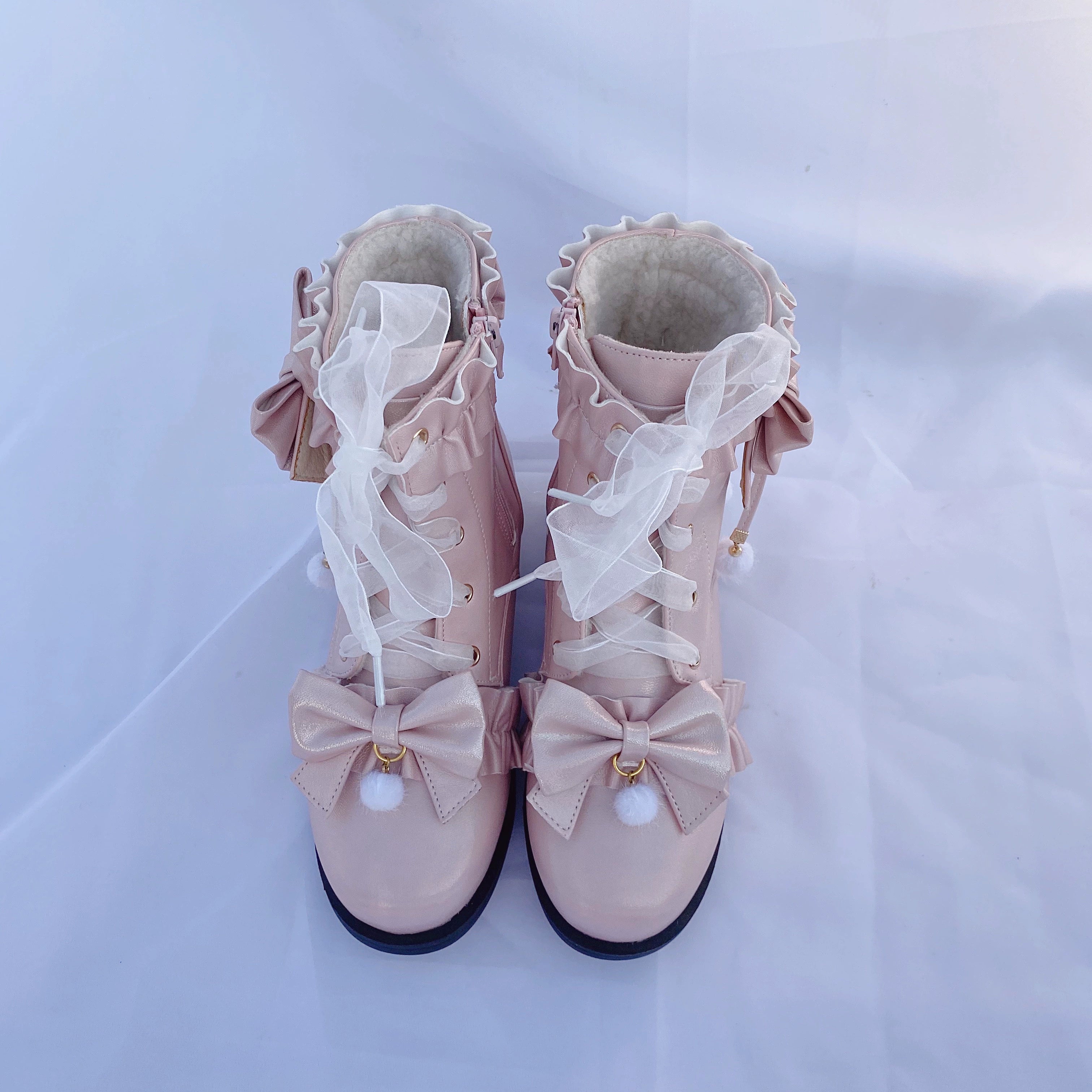Fairy Godmother~Enthusiastic Ideation~Elegant Lolita Shoes Fleeced Short Martin Boots 32686:409414