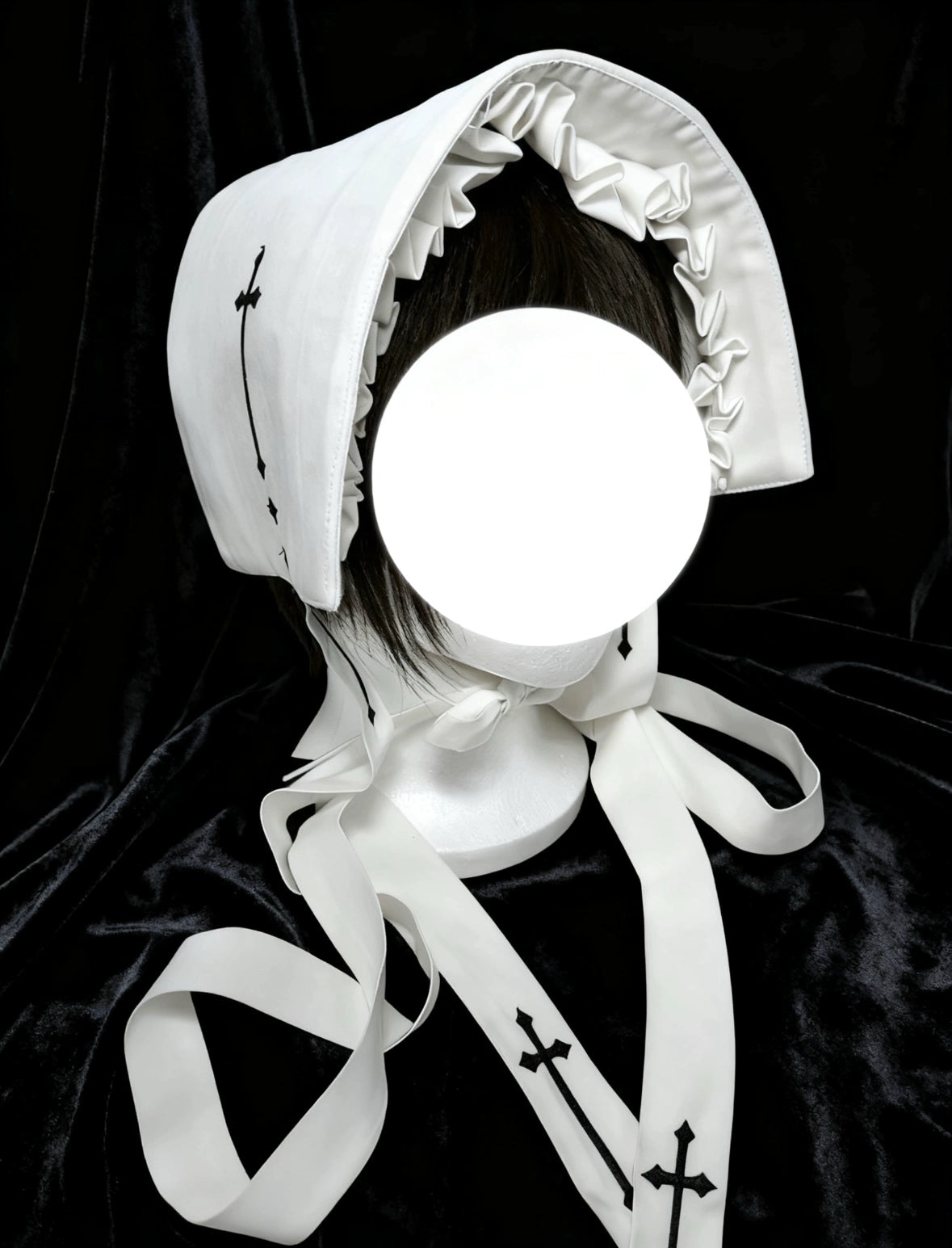 Wild Bloom Freedom - Gothic Lolita Bust-supporting JSK Set, Cross Embroidery