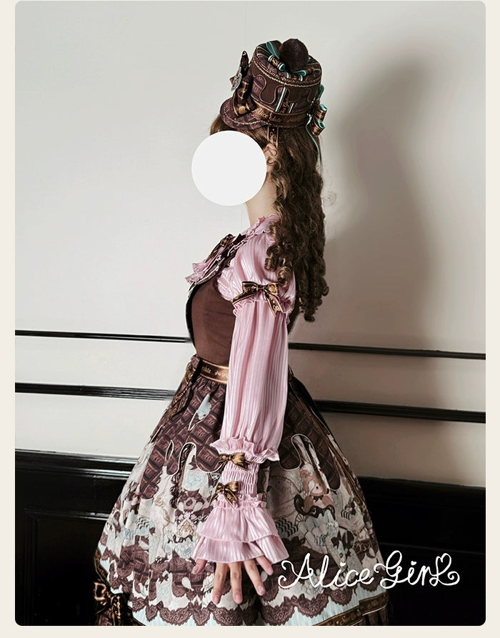Alice Girl - Bear Chocolate Bar - Kawaii Lolita JSK & Salopette Dress 43851:787048
