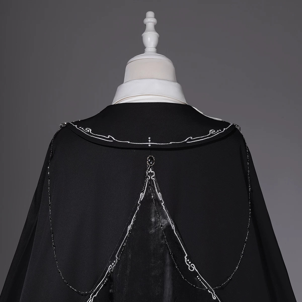 Hidden Crow - Ouji Lolita Cloak & Pants Suit, Silver-Thread Embroidery 46041:873263