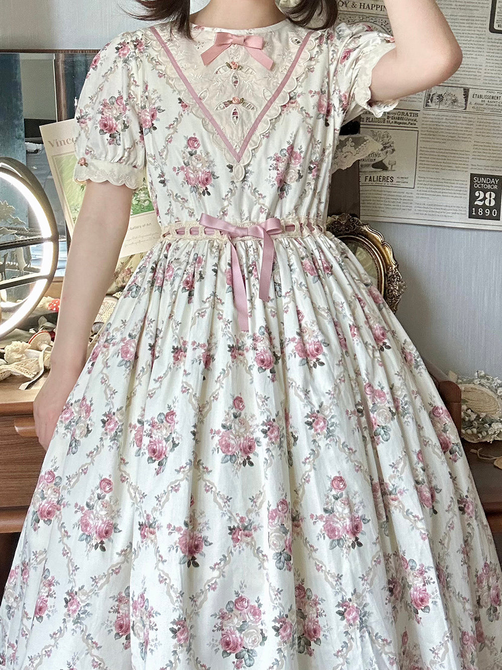 (Buyforme)Miss Point~Happy Summer Elegant Lolita Floral OP Dress 17704:244700