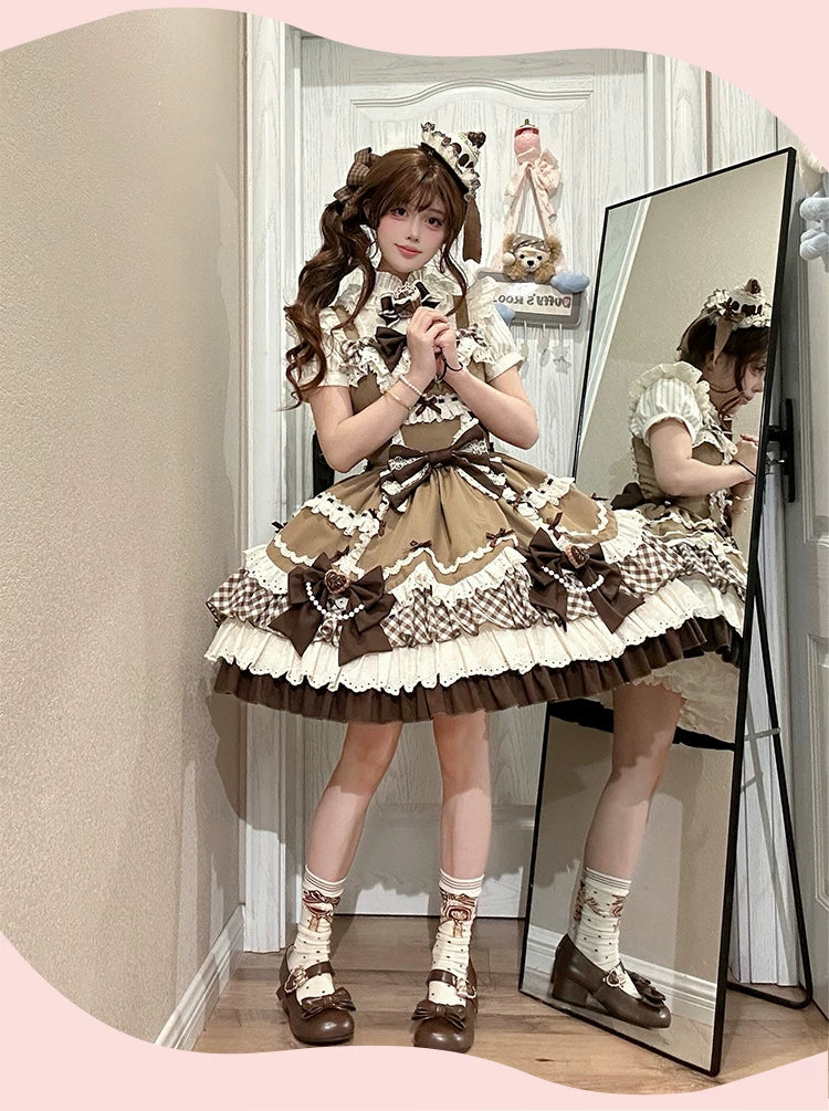 Berry Sweetheart - Sweet Lolita JSK Dress, Four Tiered Hem 44440:808042