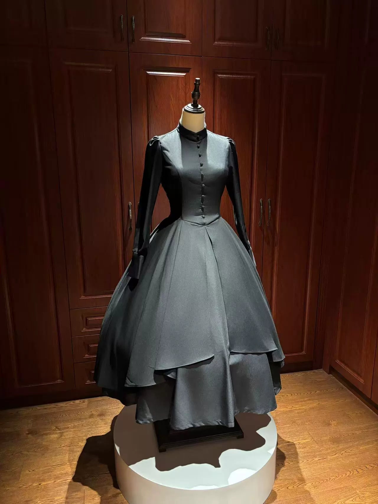 LetterfromGod - Night Watchman - Gothic Lolita OP Dress, Open-Front Hem (L M S XL XS) 43998:791563