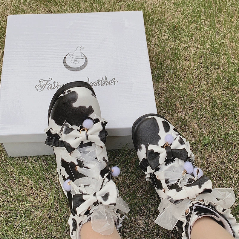 Fairy Godmother~Enthusiastic Ideation~Elegant Lolita Shoes Fleeced Short Martin Boots 32686:409534