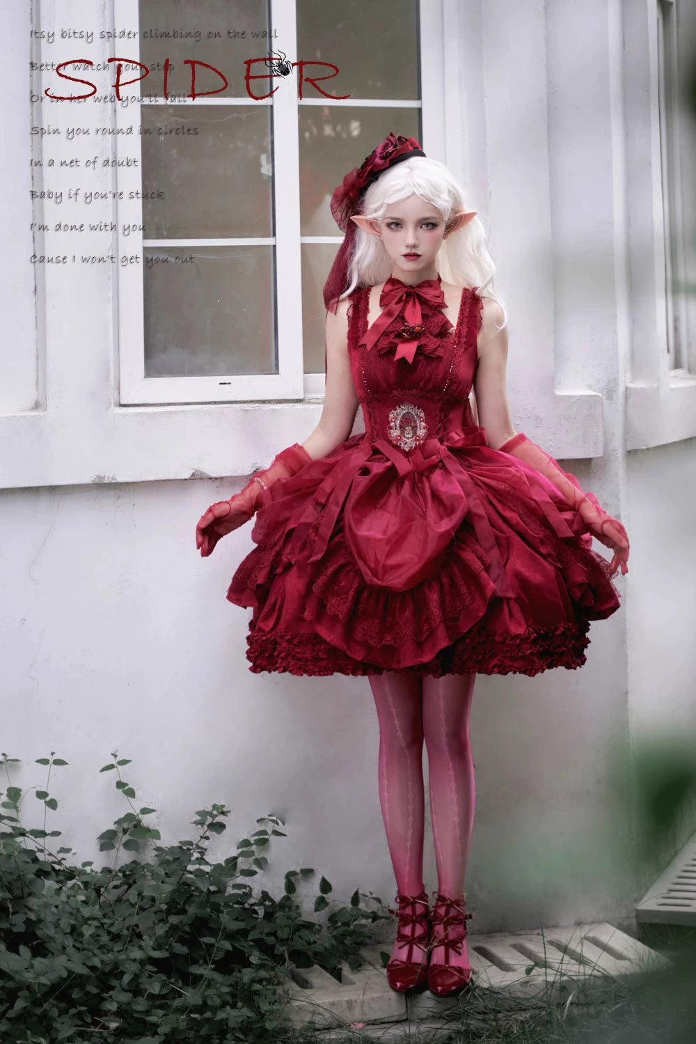 Moon River - Moonlit Spider - Gothic Lolita SK & JSK Dress Outfit Set 44232:799698