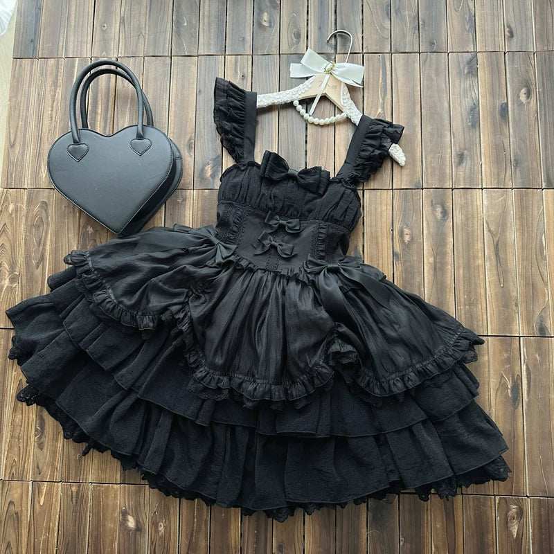 Love of Rebirth - Sweet Lolita JSK Dress, Tiered Hem (L M S) 44864:826805