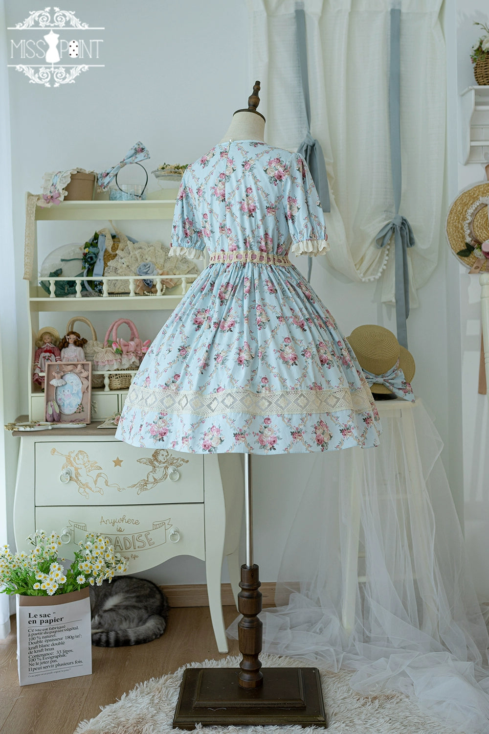 Miss Point~Customized Elegant Lolita OP Dress Cute Daily Girl Short Lolita Dress 35670:519774