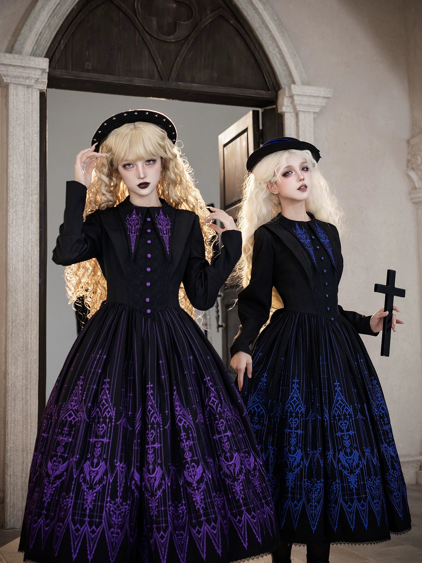 Dream Window - Gothic Lolita Church Embroidery OP Dress, Back Zipper 44510:811314