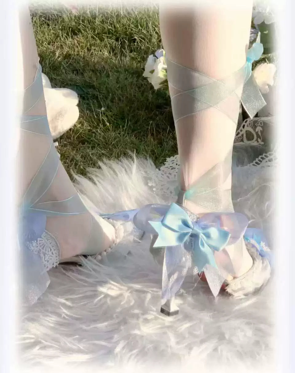 Soft Sheer Dance - Sweet Lolita Heel Shoes, Sheer Straps 44911:827613