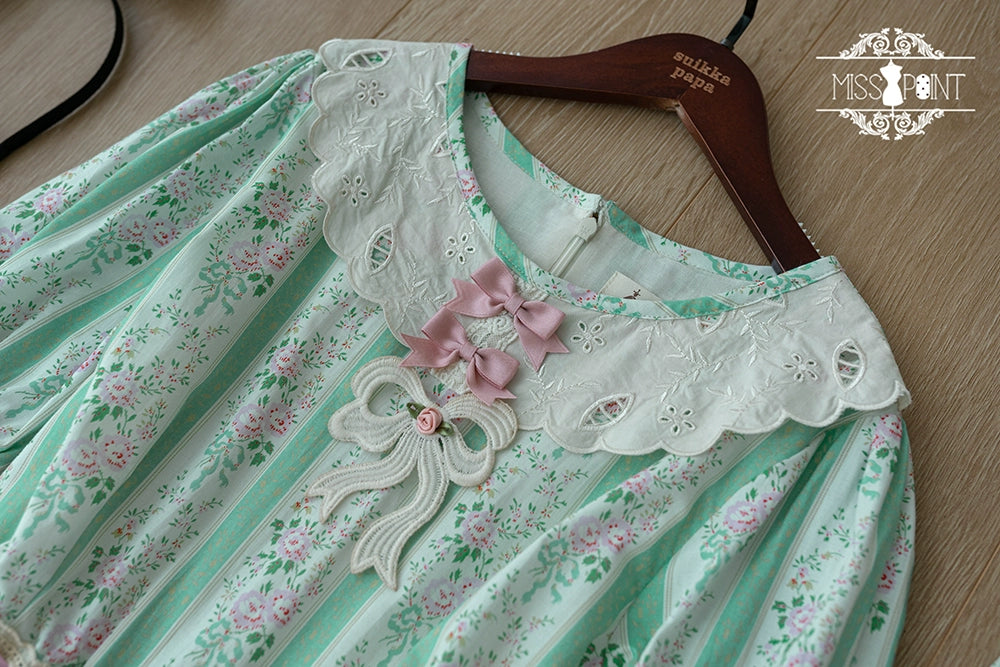 Miss Point~Customized Elegant Lolita OP Dress Cute Daily Girl Short Lolita Dress