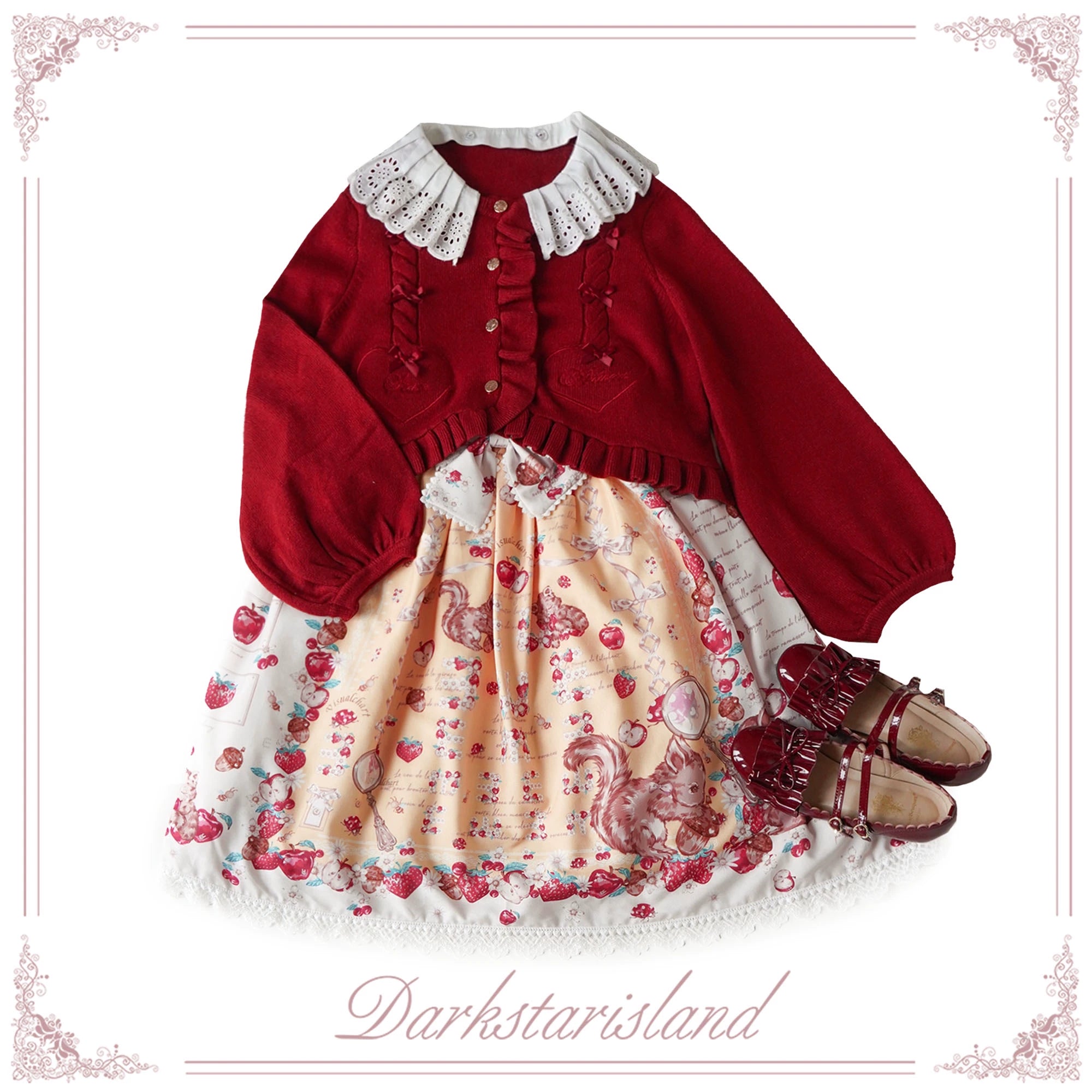 (BFM)Dark Star Island~Sugar Frost~Sweet Lolita Cardigan Knit Embroidered Sweater 34274:449346