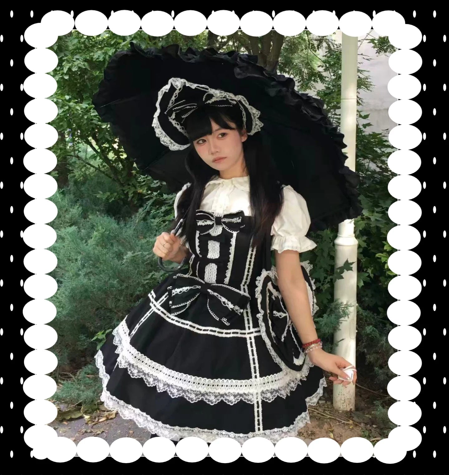 Old Heartache - Cotton Old School Lolita JSK Dress with Bows 45600:854529