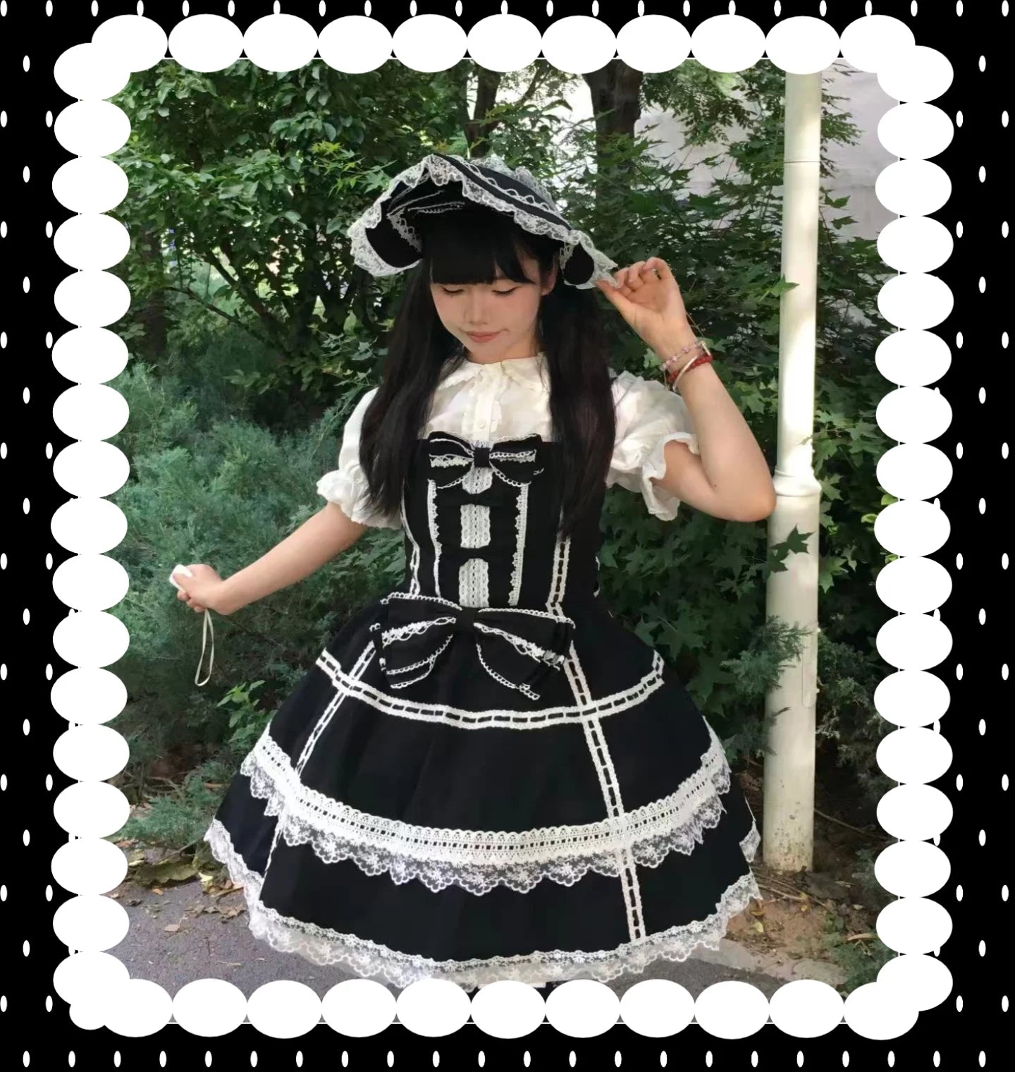 Old Heartache - Cotton Old School Lolita JSK Dress with Bows 45600:854537