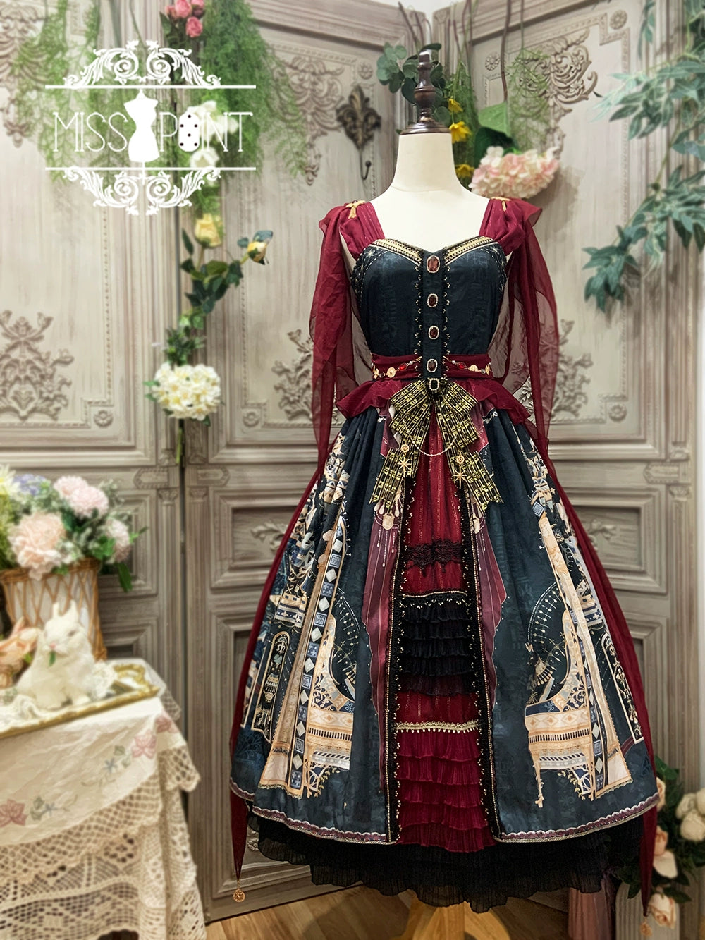 Miss Point~Dusk Best~Egyptian Lolita Dress Set Gorgeous JSK (2XL L M S XL XS) 38348:585942