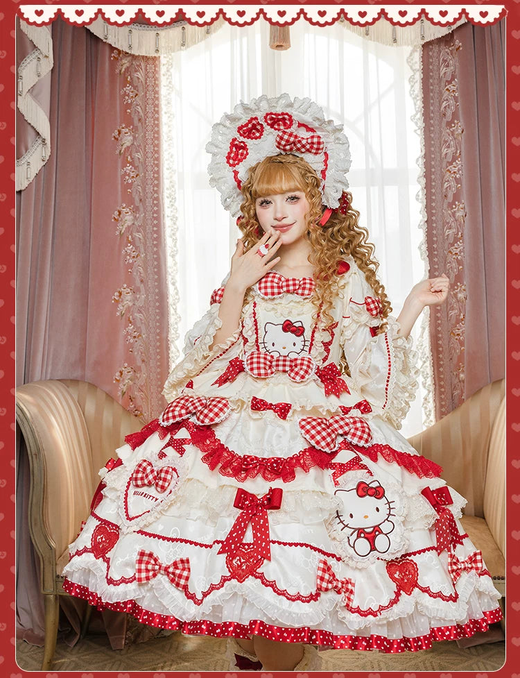 IP Collaboration Sweet Lolita OP Dress, Kitty Details