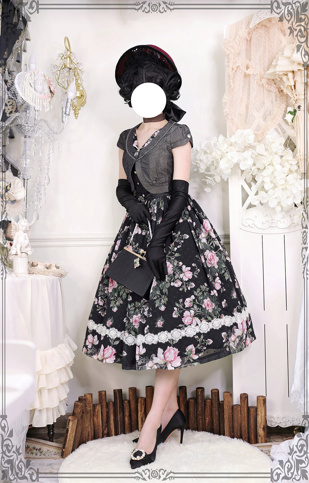 Miss Point - French Rose - Elegant Lolita JSK Dress