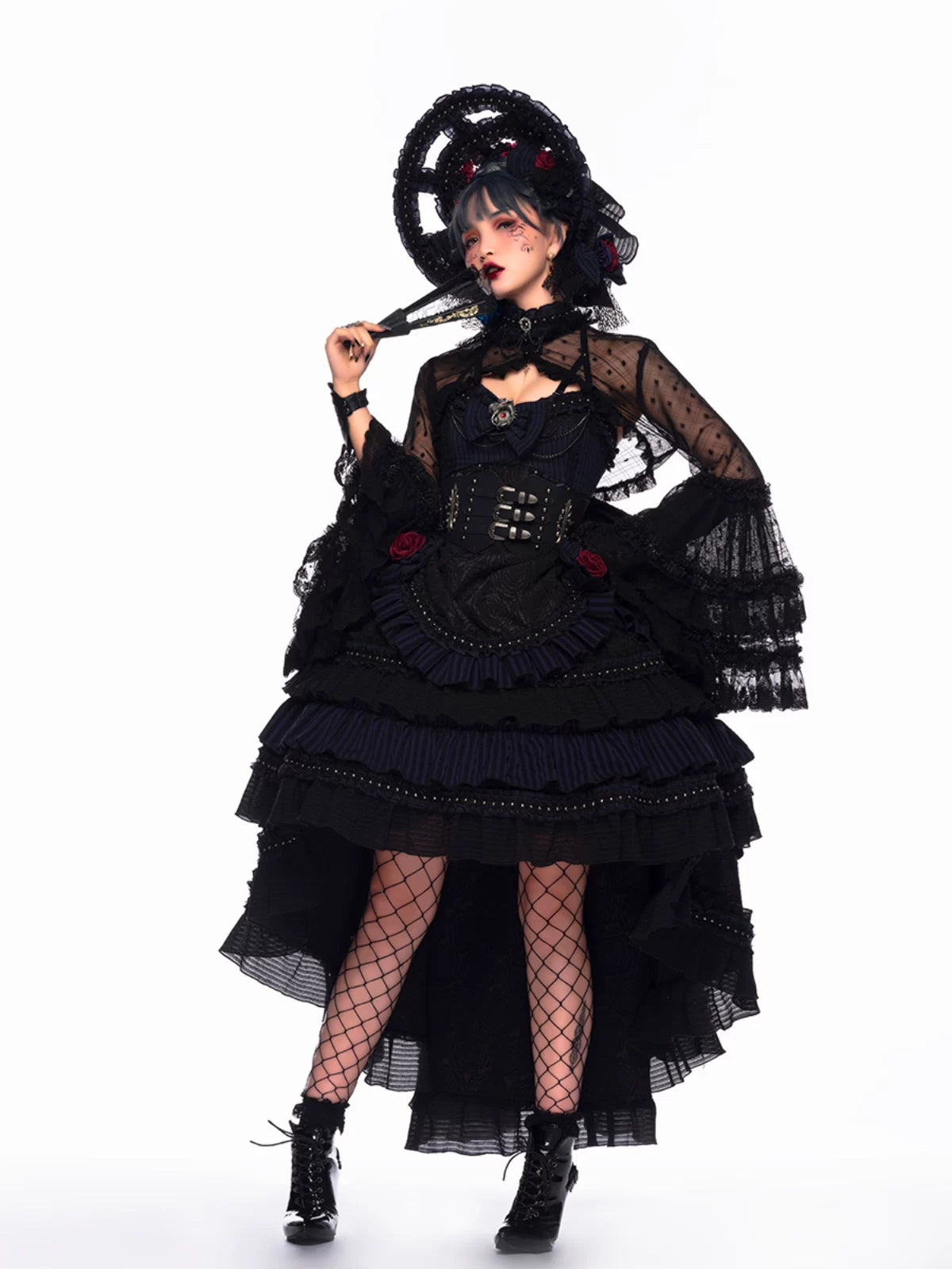 Ismailia - Gothic Lolita JSK Dress, Lace & Rose