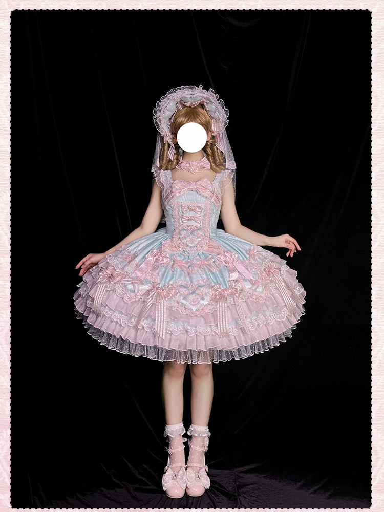 Shuang Sheng Xiao Xiong - Heart of Love - Sweet Lolita Wedding JSK, Bow Details 44306:803203