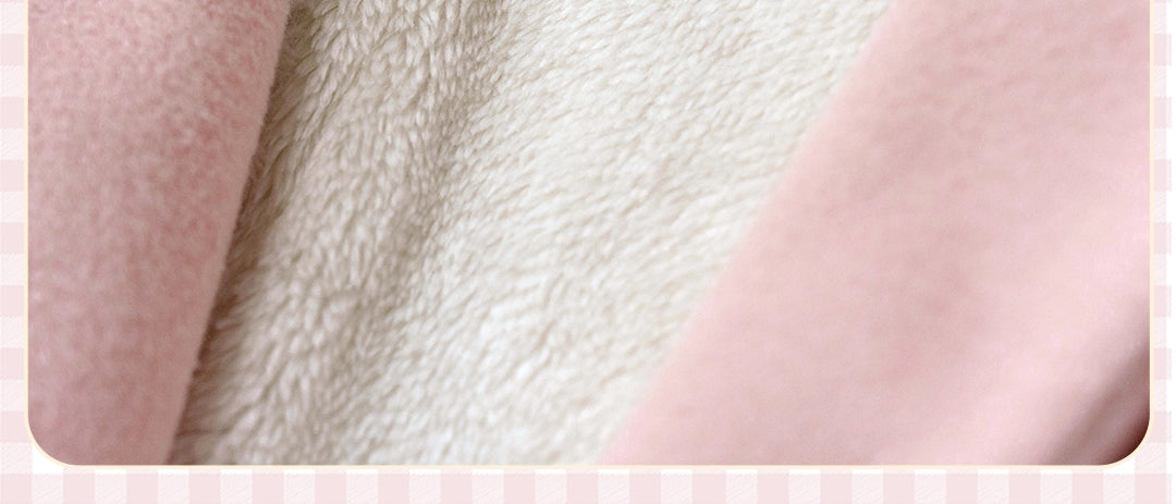 Dream Magic Box - Milk Puff - Winter Fleece-lined Sweet Lolita Coat, Detachable Collar