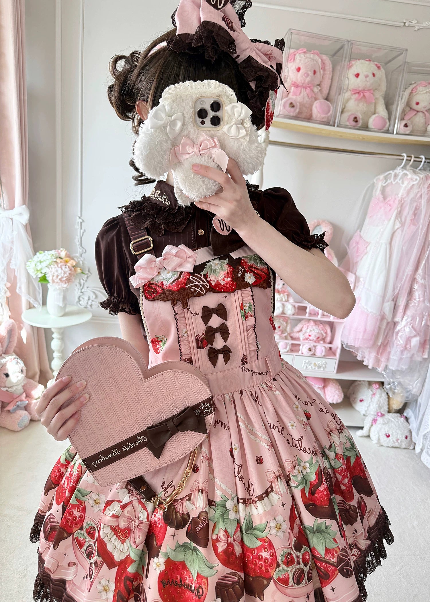 Sweet Lolita Heart-shaped Bag, Chocolate Inspired