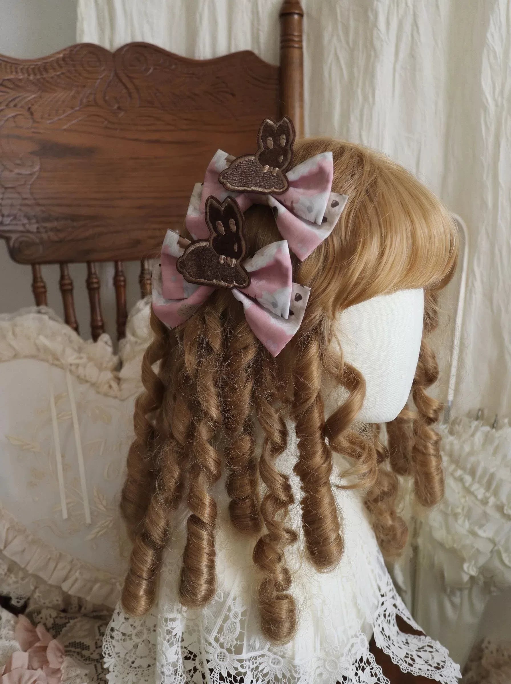 Bunny Gingerbread House - Kawaii Lolita Printed OP Dress with Bows (2XL L M S XL) 45275:843145