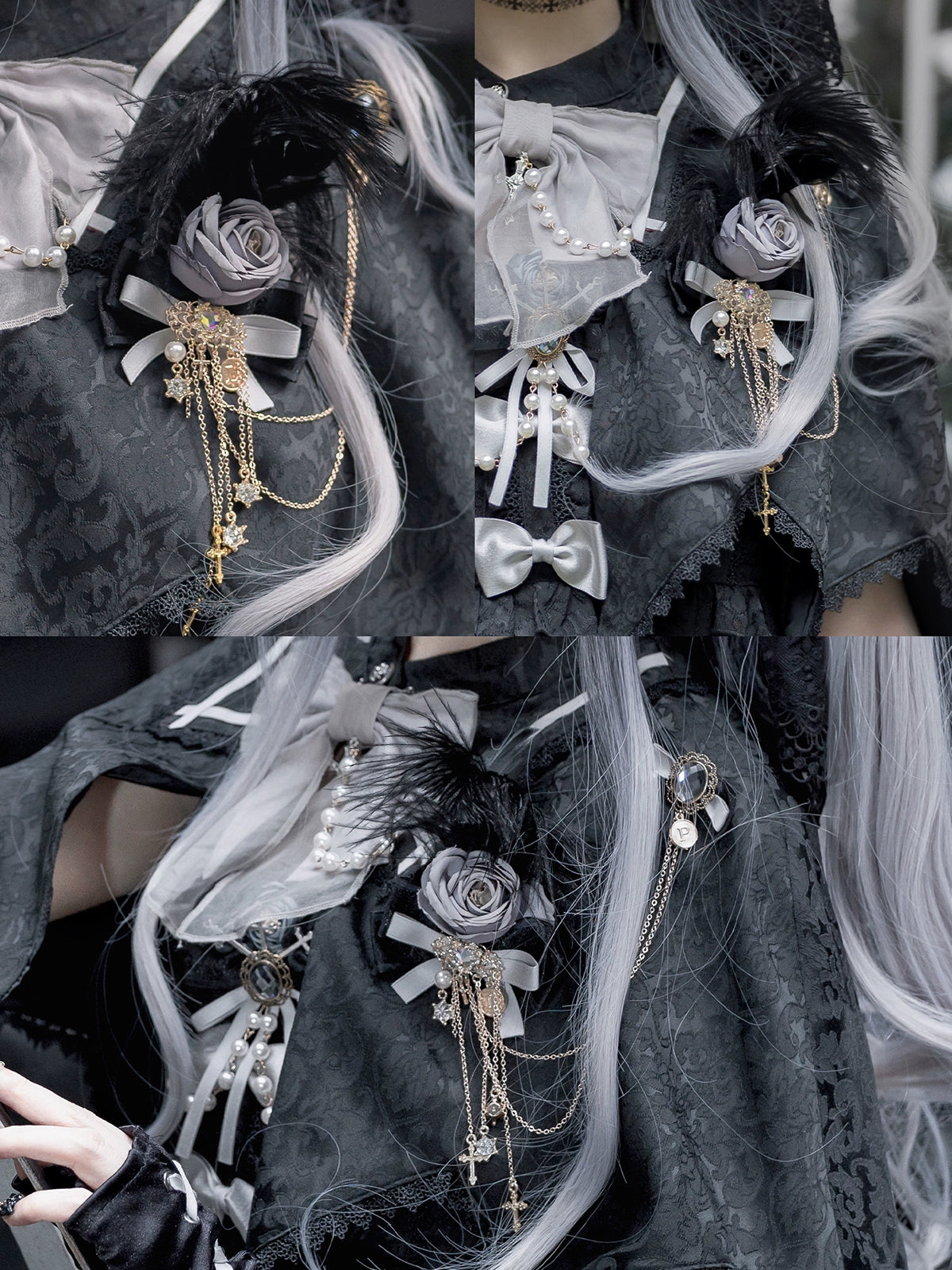 Luna Planetarium - Evil Fang - Gothic Lolita Accessories Brooch Necktie Clip KC Hat