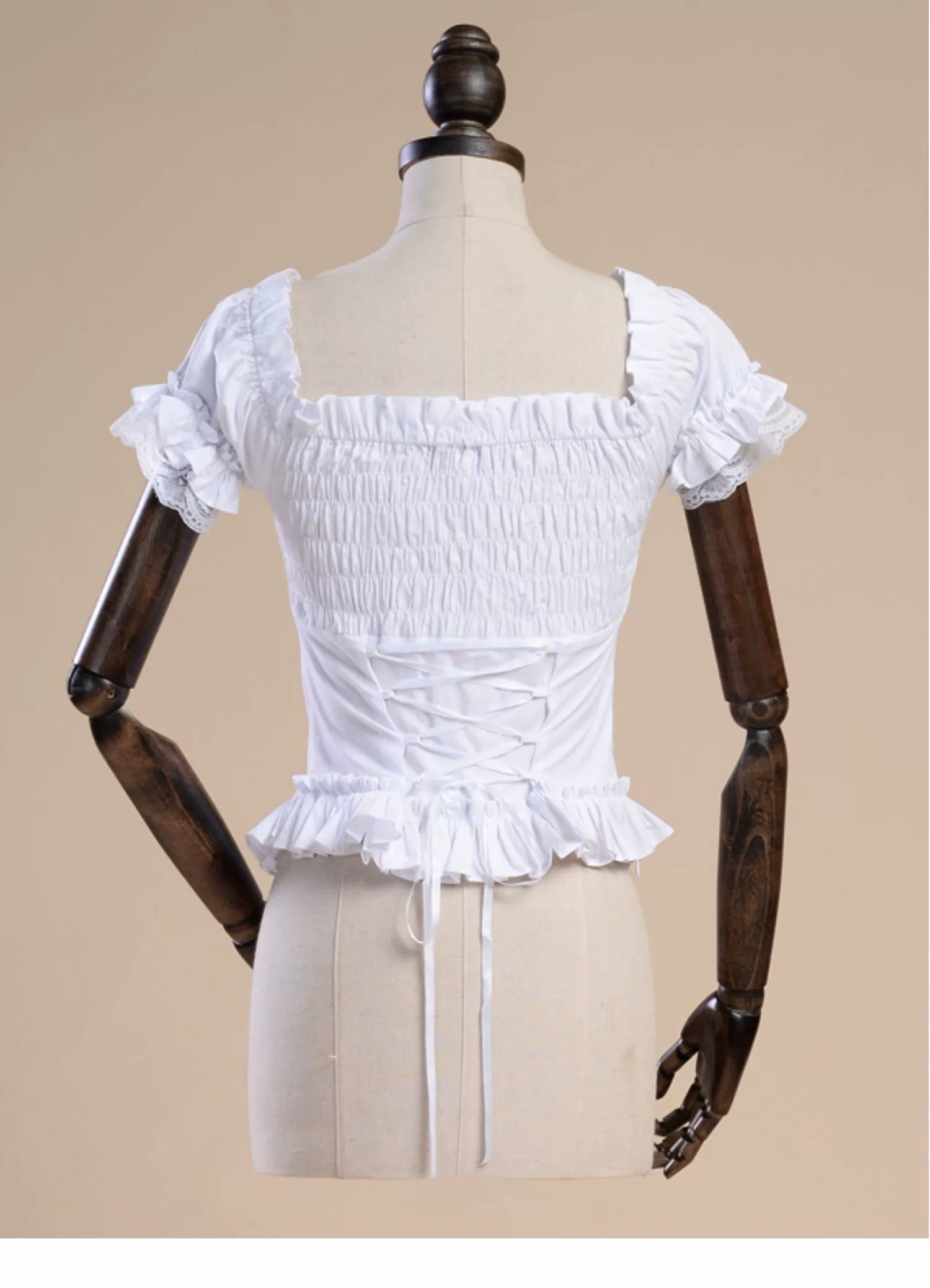 Lace Garden - Elegant Lolita Lace Shirt, Off-Shoulder