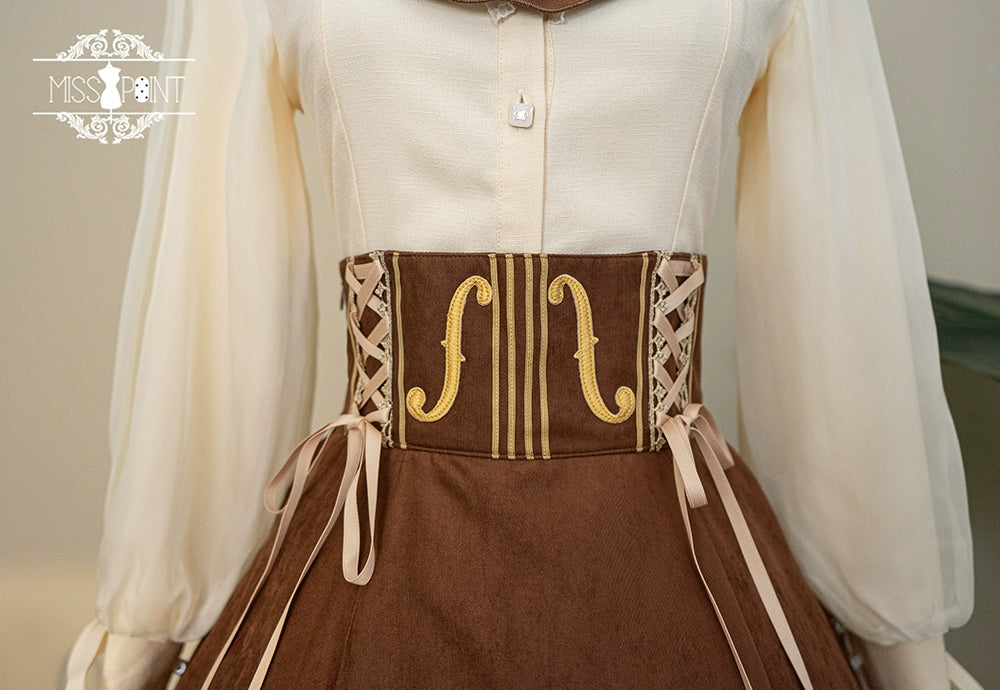 Miss Point~Golden Movement~Elegant Lolita Fishbone Skirt Customized 32242:381294