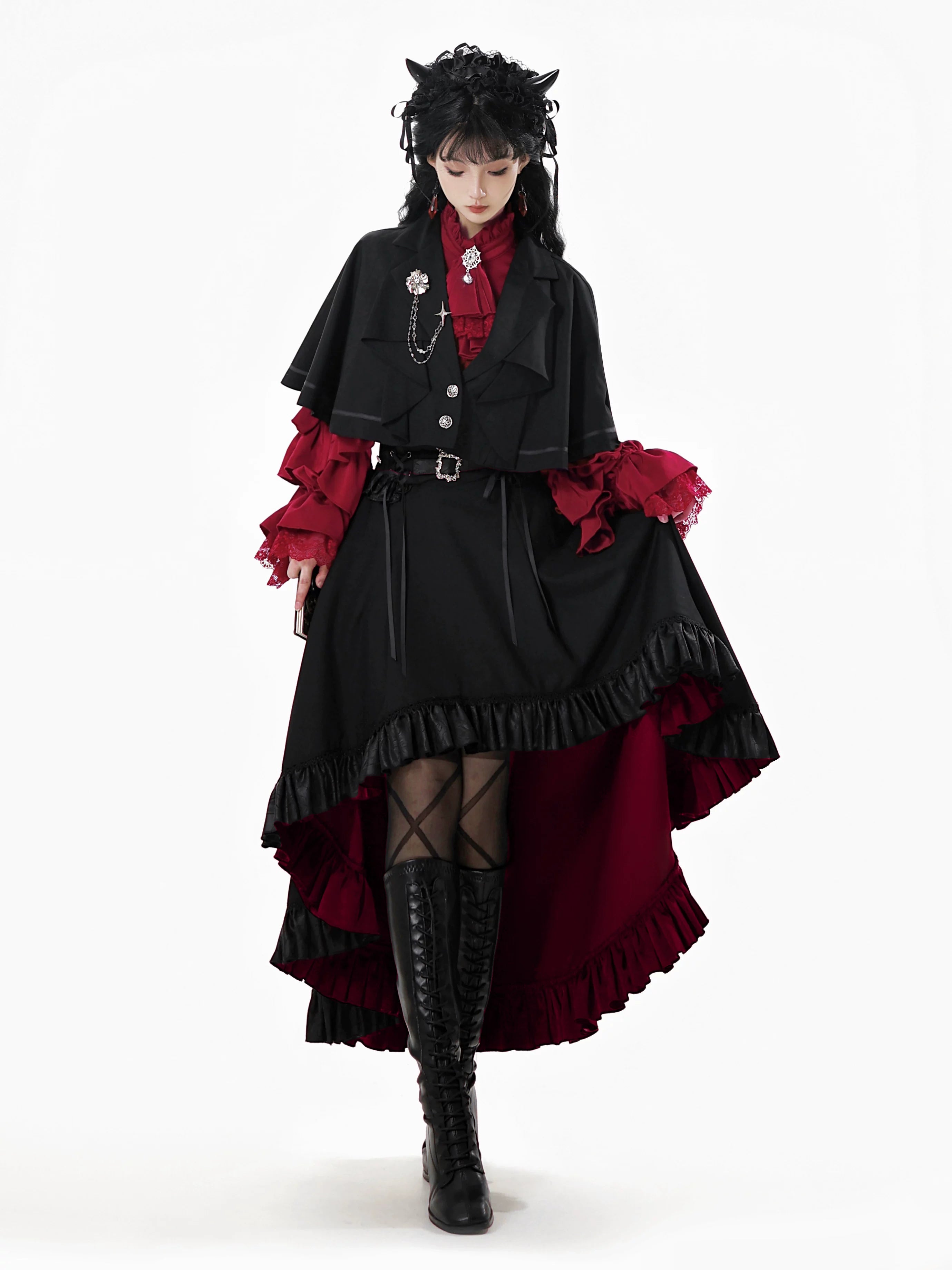Night & Day Sonata SP - Ouji Lolita Satin Blouse Set, Shorts & Mermaid SK