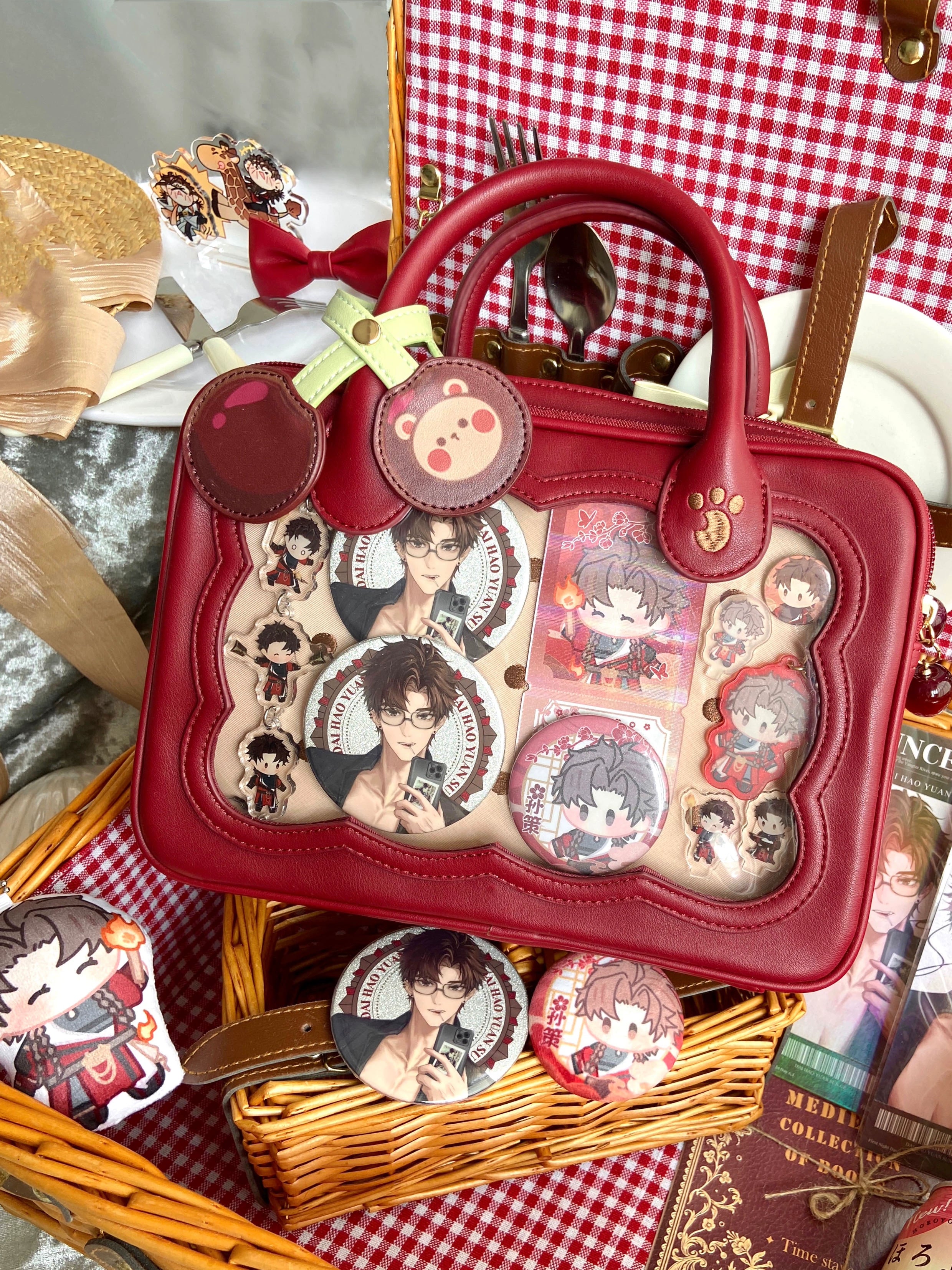 Morning Glory~Kawaii Lolita Bag Cherry Biscuit Shoulder Crossbody Handbag 36810:533778