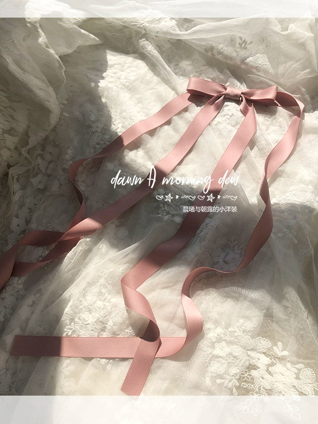 Dawn And Morning - Rozen Maiden Accessories Lolita BNT Choker Cuffs waistband+4 bows rose red