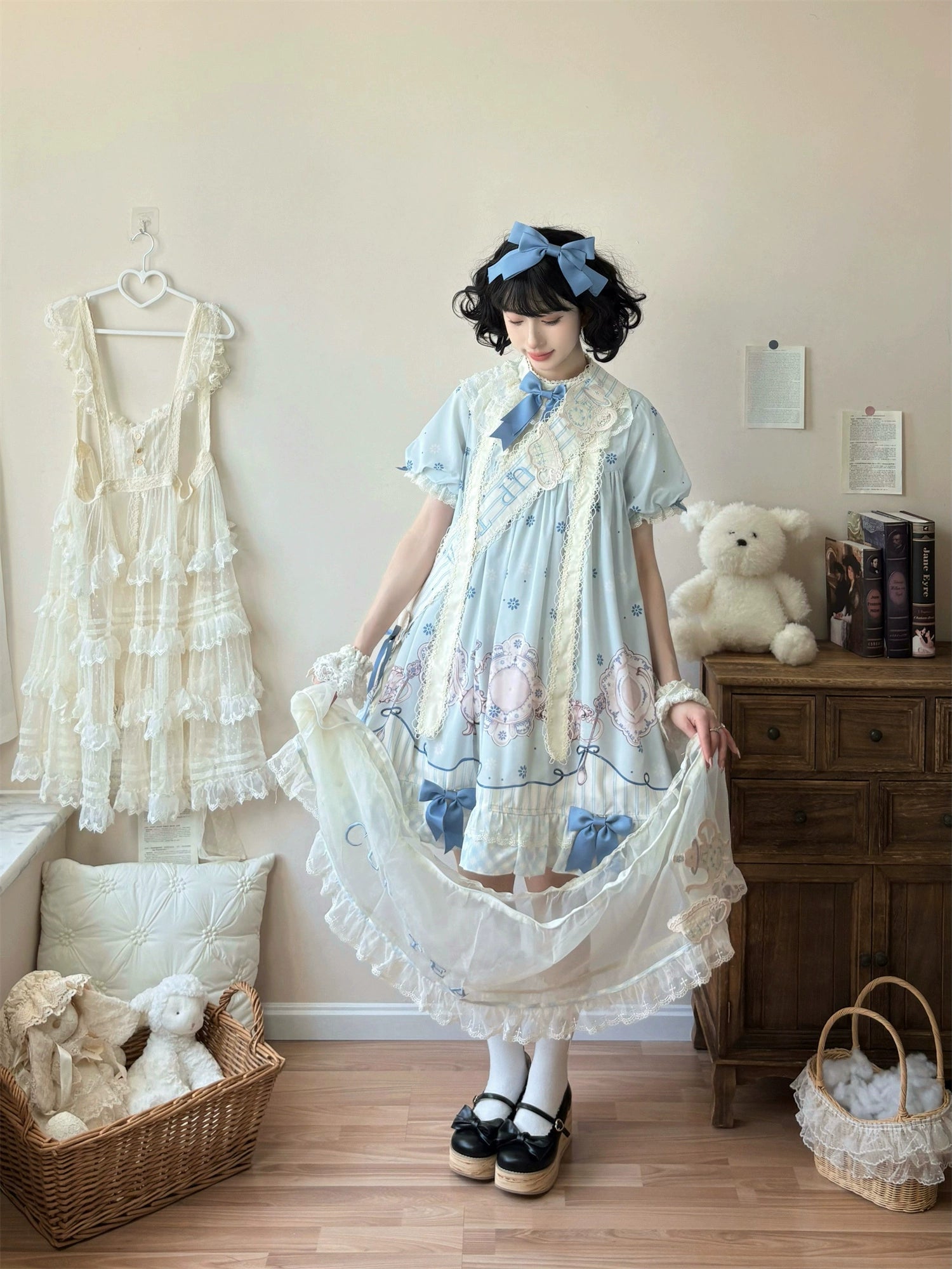 Uncle's Workshop - Veronica Spring Tea - Plate Printed Sweet Lolita Dress
