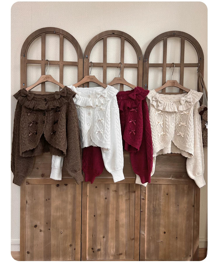 Napoleon Pastry - Sweet Lolita Cardigan, Detachable Bows 44423:807547