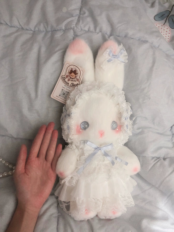Bear Star - Posable Plush Bunny Lolita Bag, Detachable Pearl Chains