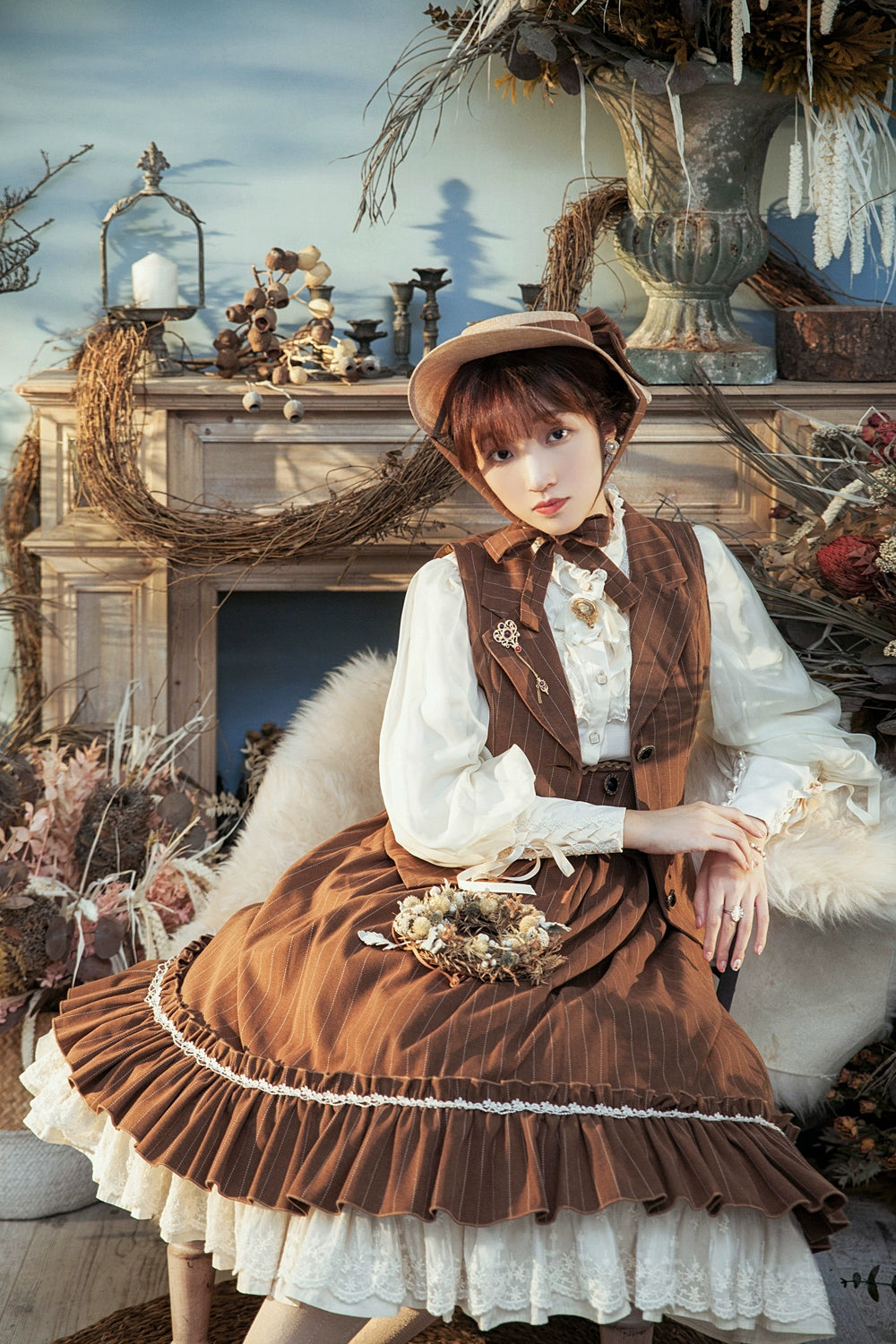 Miss Point~Rose Doll~Elegant Lolita Mutton Sleeve Blouse 32522:385572