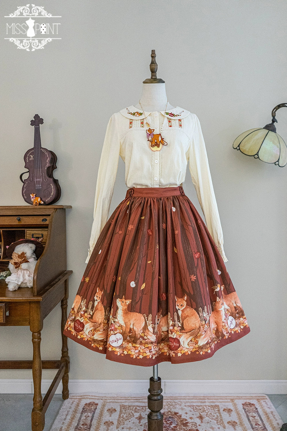 Miss Point~Fat Fox in the Forest~Elegant Lolita Skirt Detachable Chest Guard SK (2XL L M S XL XS) 37582:562270
