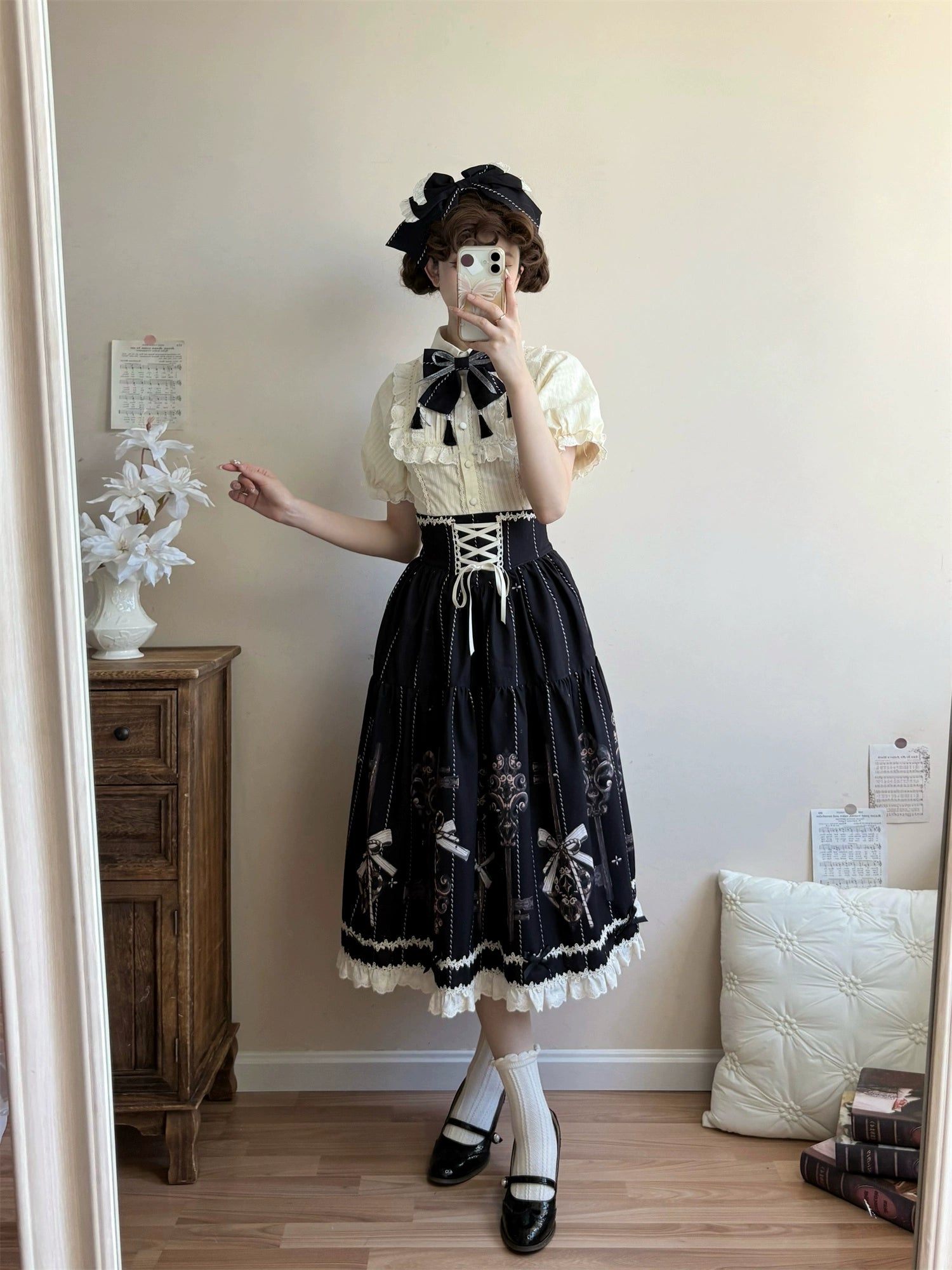 Uncle's Workshop - Secret Key - Classic Lolita Dress Suit, Key Print 43925:790979