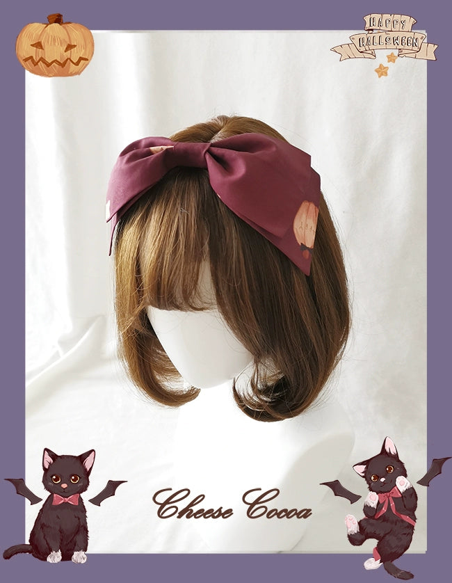 Cheese Cocoa - Vampire Cat Hairband Lolita KC Accessories 005 wine red KC