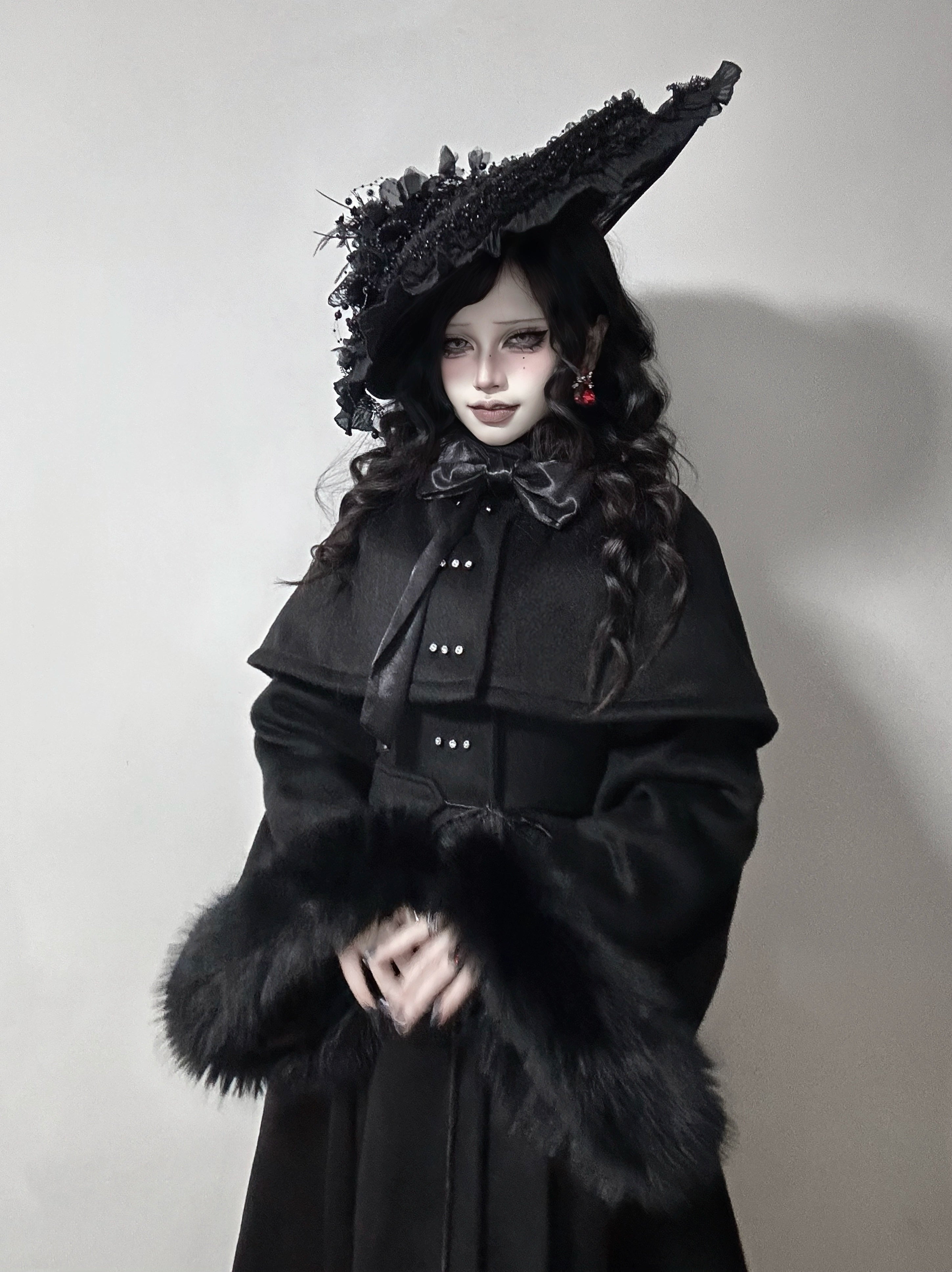 The Original Witch - Silent Hill - Winter Long Gothic Lolita Coat, Detachable Cape 43932:790193