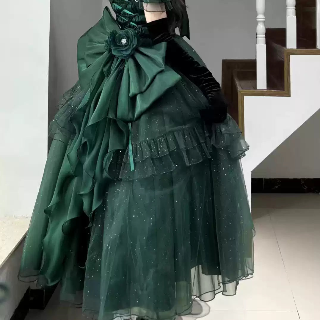 Meowing and fruity - Milky Way - Brilliant Princess Lolita Prom Dress Multicolors Long Dress