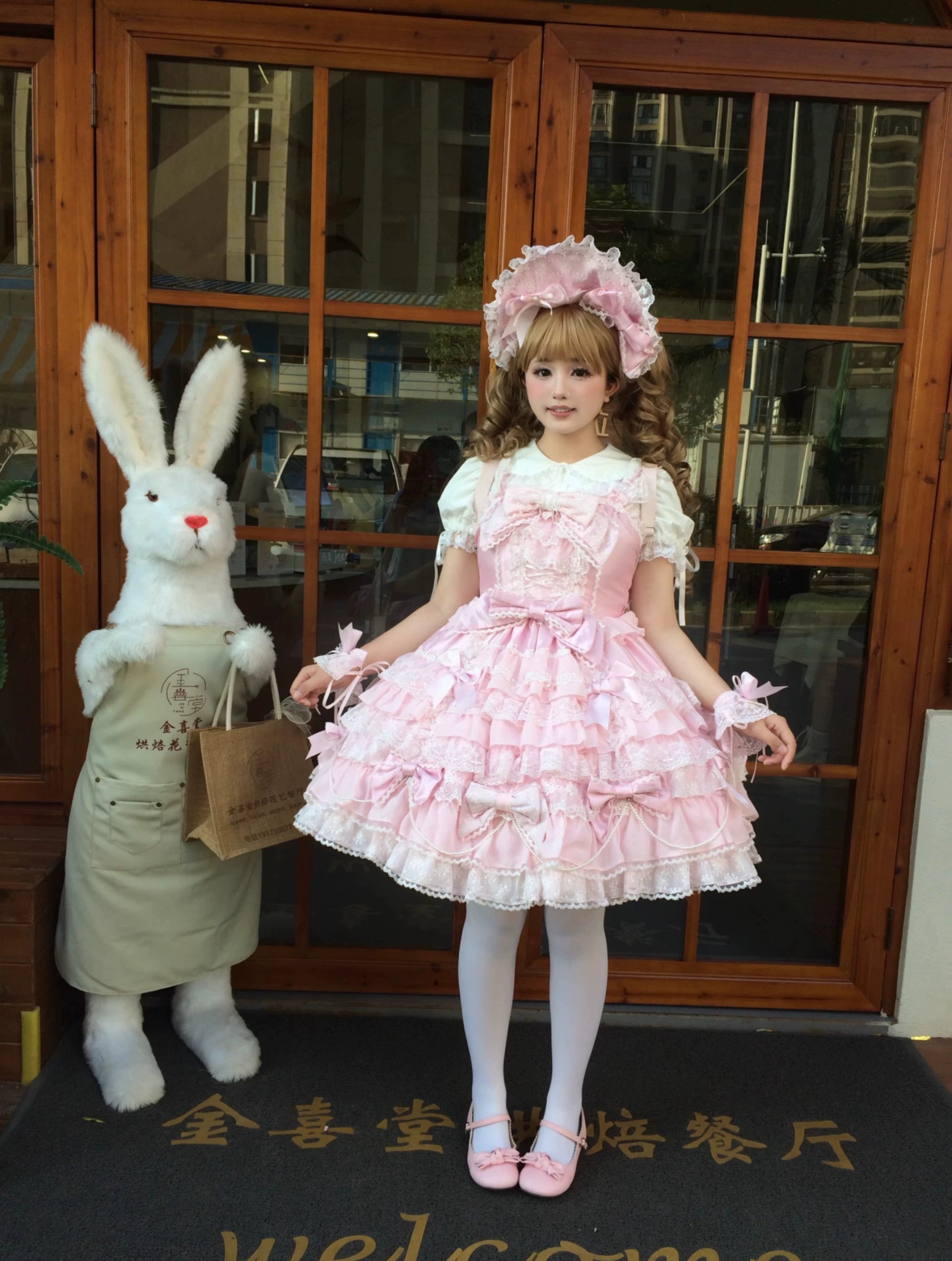 Cocoa Sweetheart - Love Descends - Wedding Lolita Jumper Dress, White Blouse