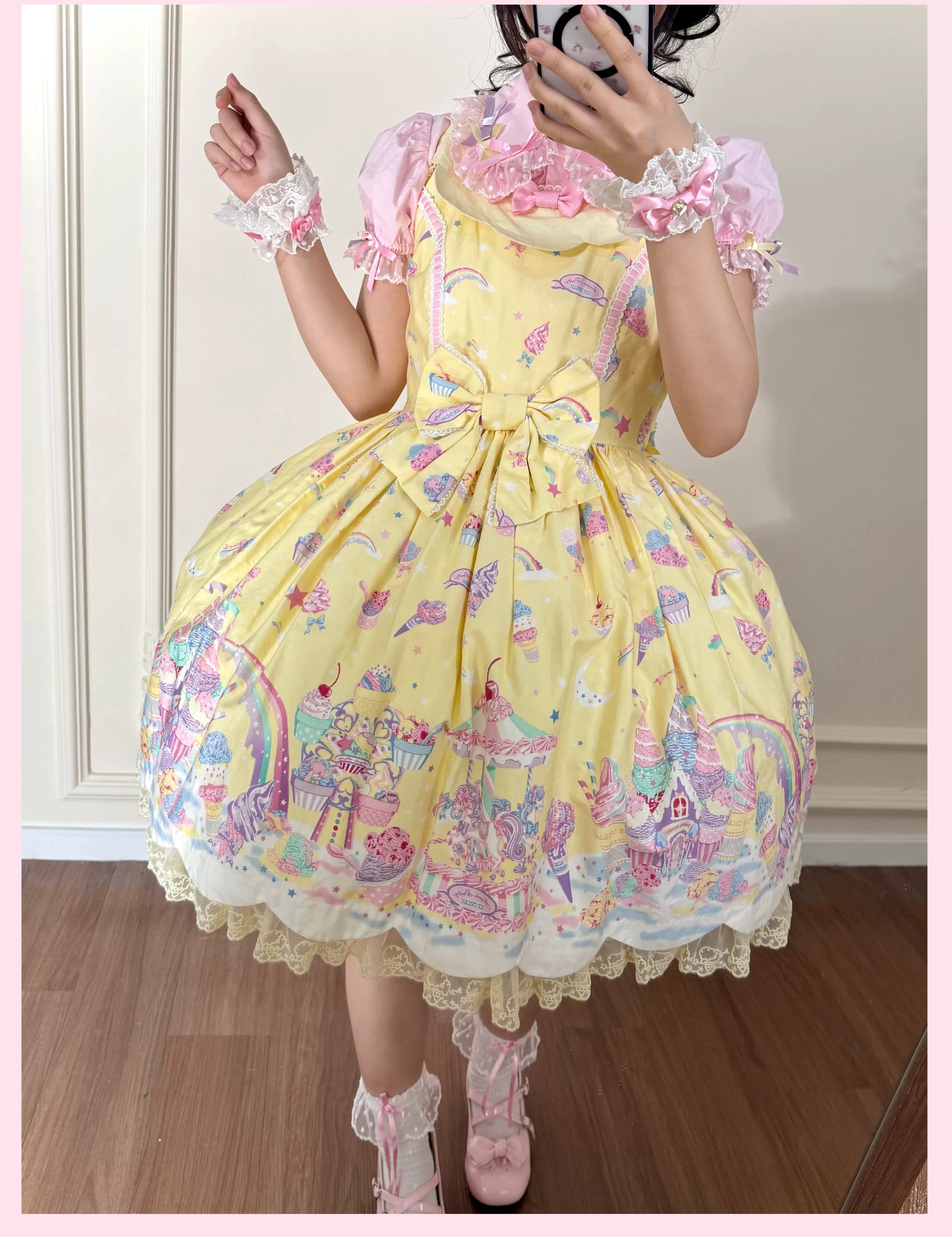 Tata Bath Puff - Bell-Shaped Super Puffy Lolita Petticoat, Adjustable Waist