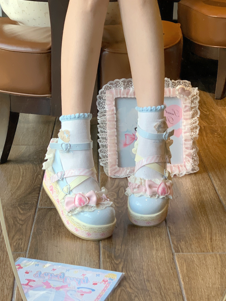 Aimee - Strawberry Limited - Sweet Lolita Platform Shoes Girlish Shoes 40588:668546