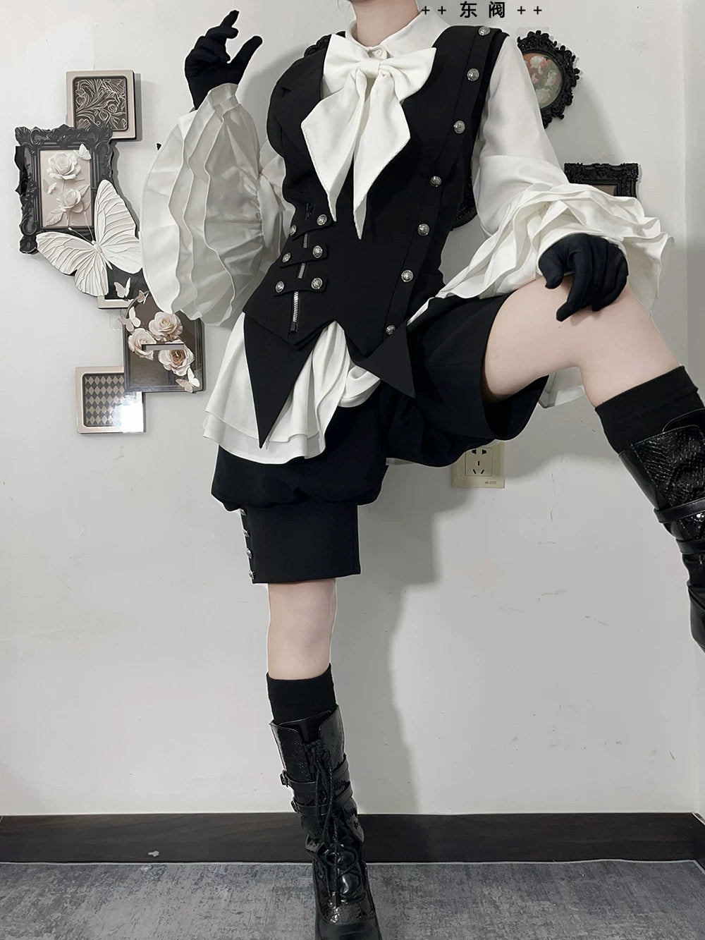 Ashes - Vintage Ouji Lolita Blouse and Shorts Set