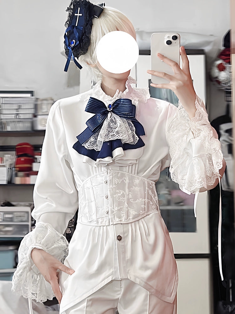 CastleToo - Coffin of Pilgrimage - Ouji Lolita Shirt Pants Suit Medieval European Prince Suit (L M S XL) 35586:496766