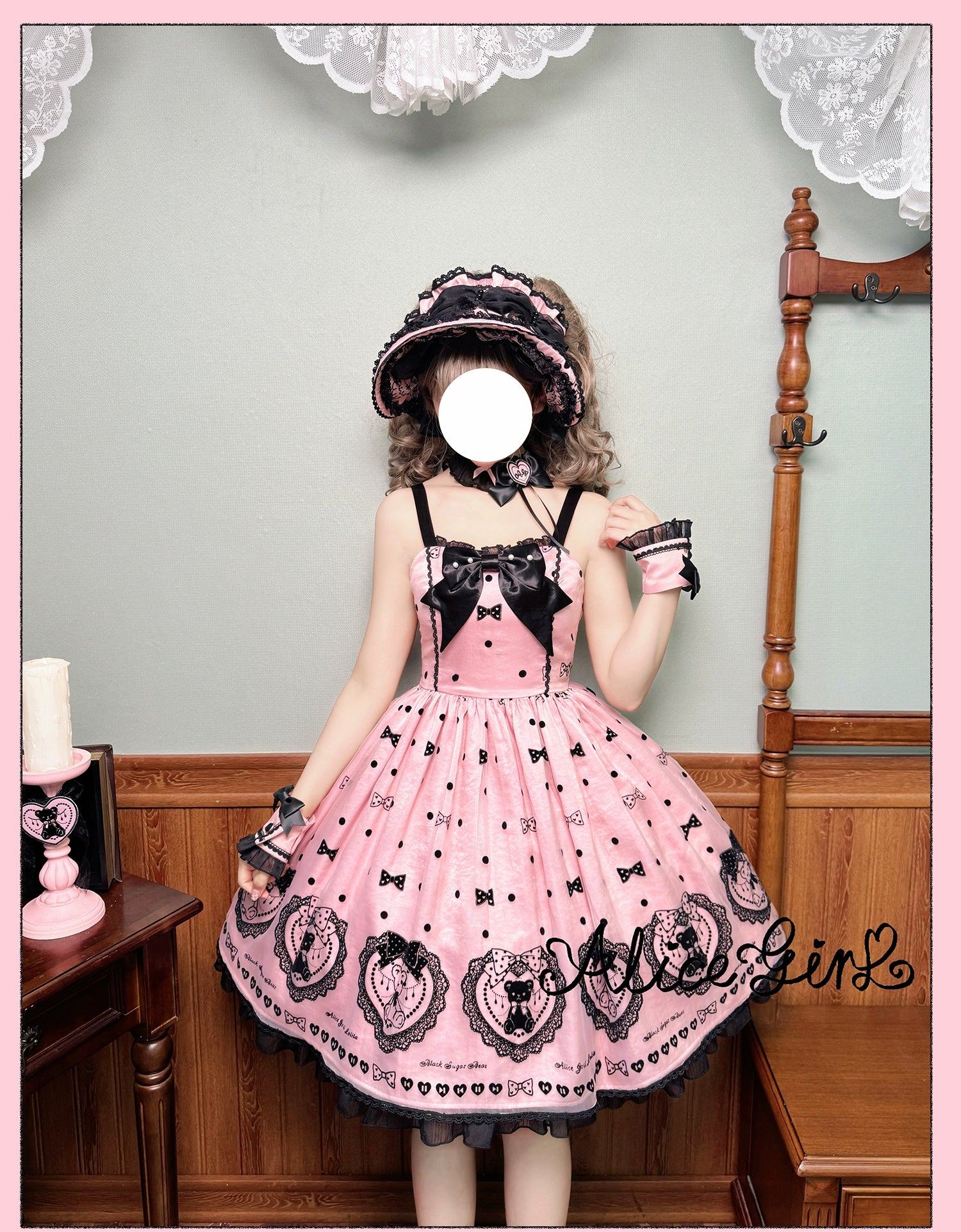 Alice Girl - Brown Sugar Bear - Printed Sweet Lolita Dress, Multiple Styles 43697:783246