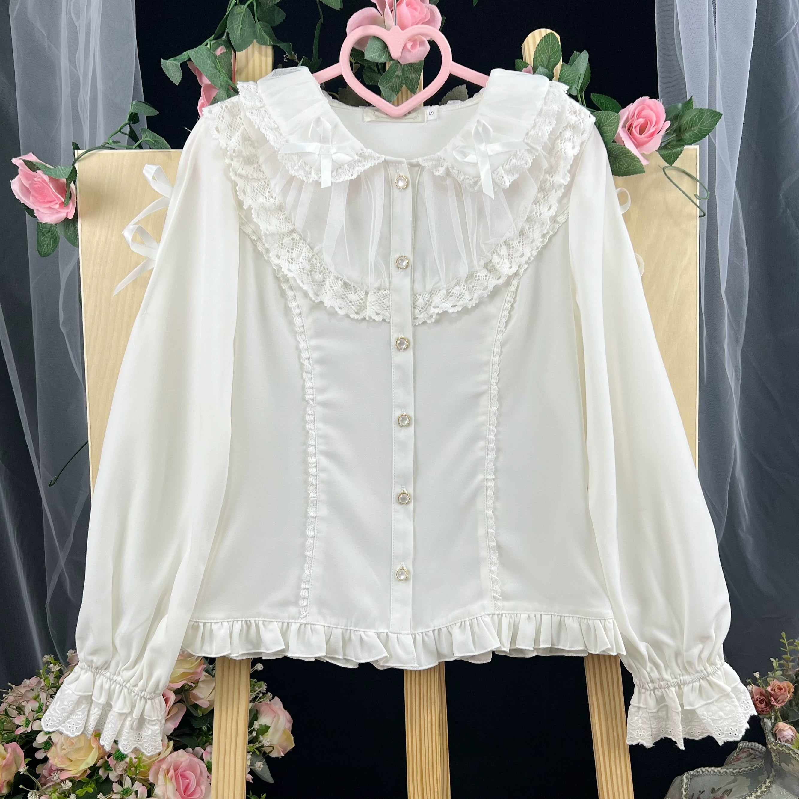 Sweet Lolita Blouse Peter Pan Collar Shirt 40828:753156